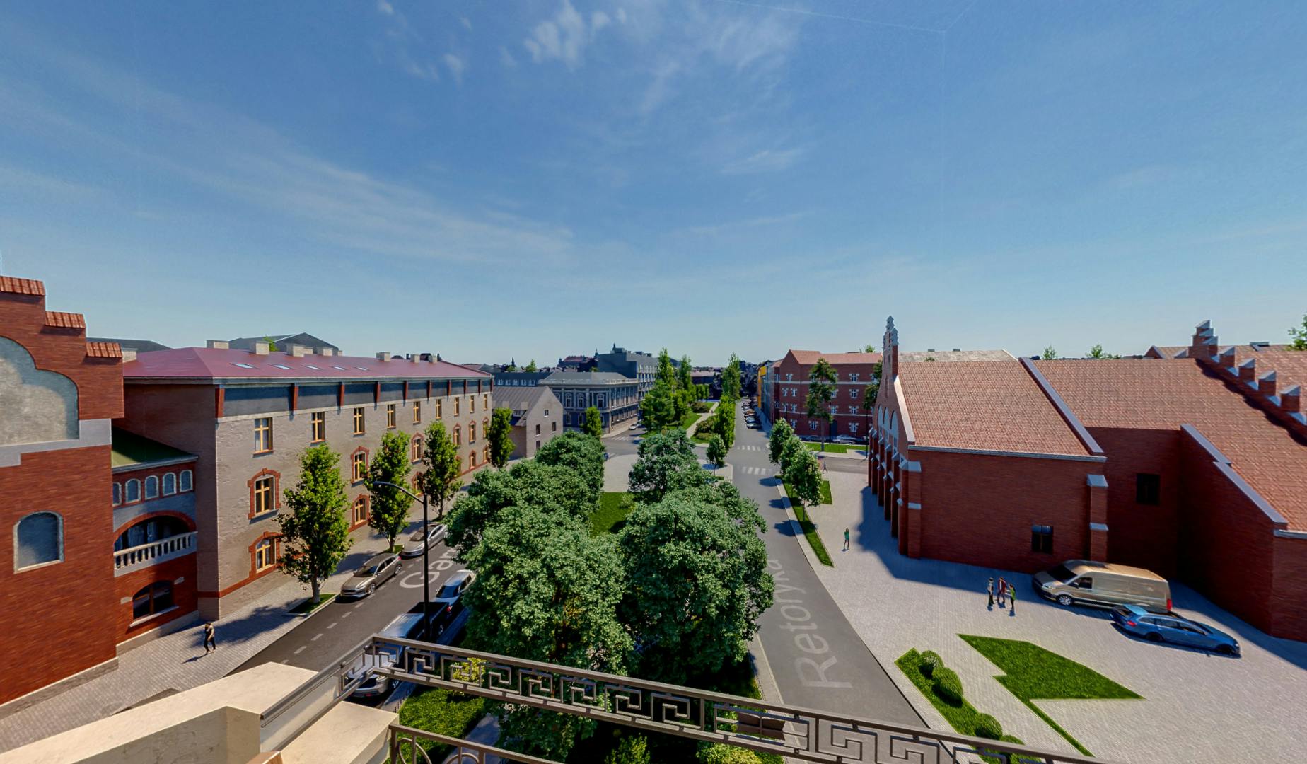 Visualización fotorrealista en Unreal Engine de la rehabilitación de un edificio histórico de apartamentos cerca del Castillo Real de Wawel