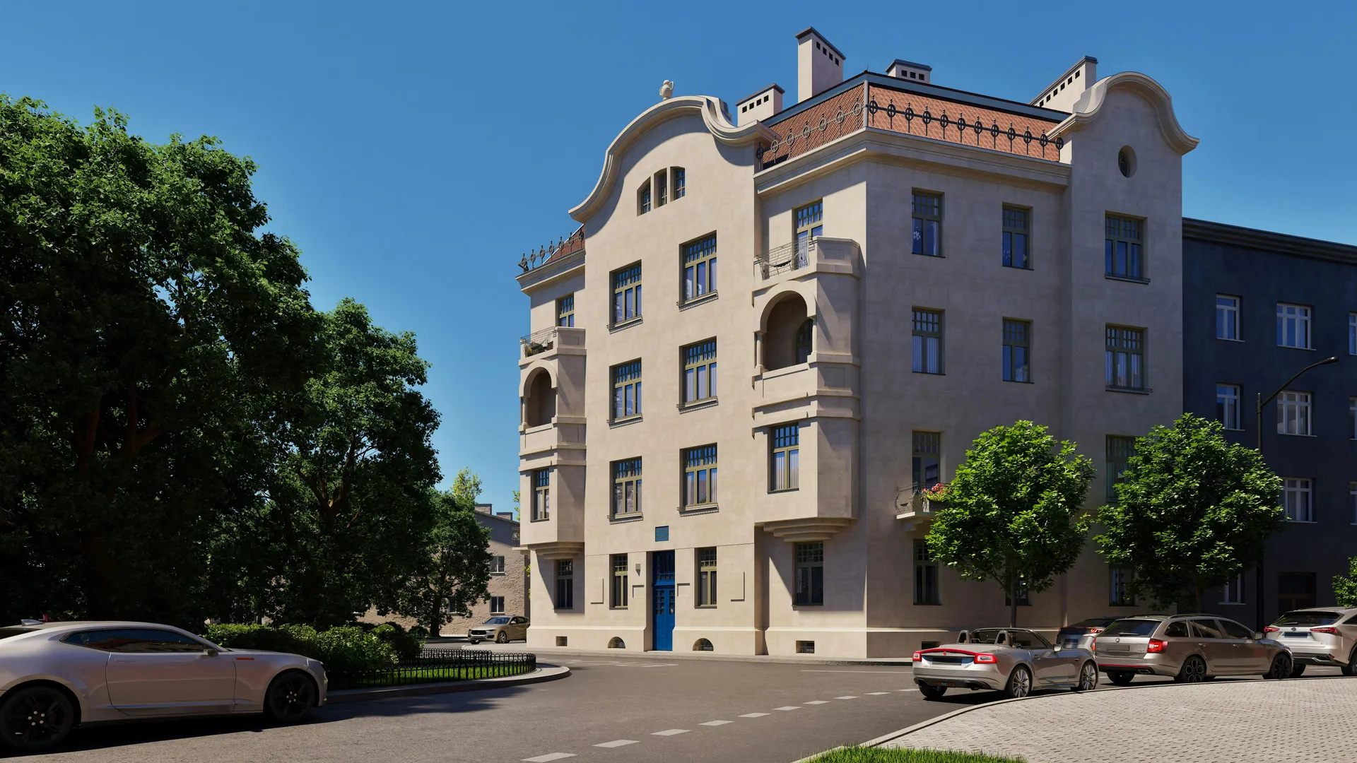 Visualización arquitectónica interactiva que pone en valor la conservación histórica y los estándares residenciales modernos en Cracovia
